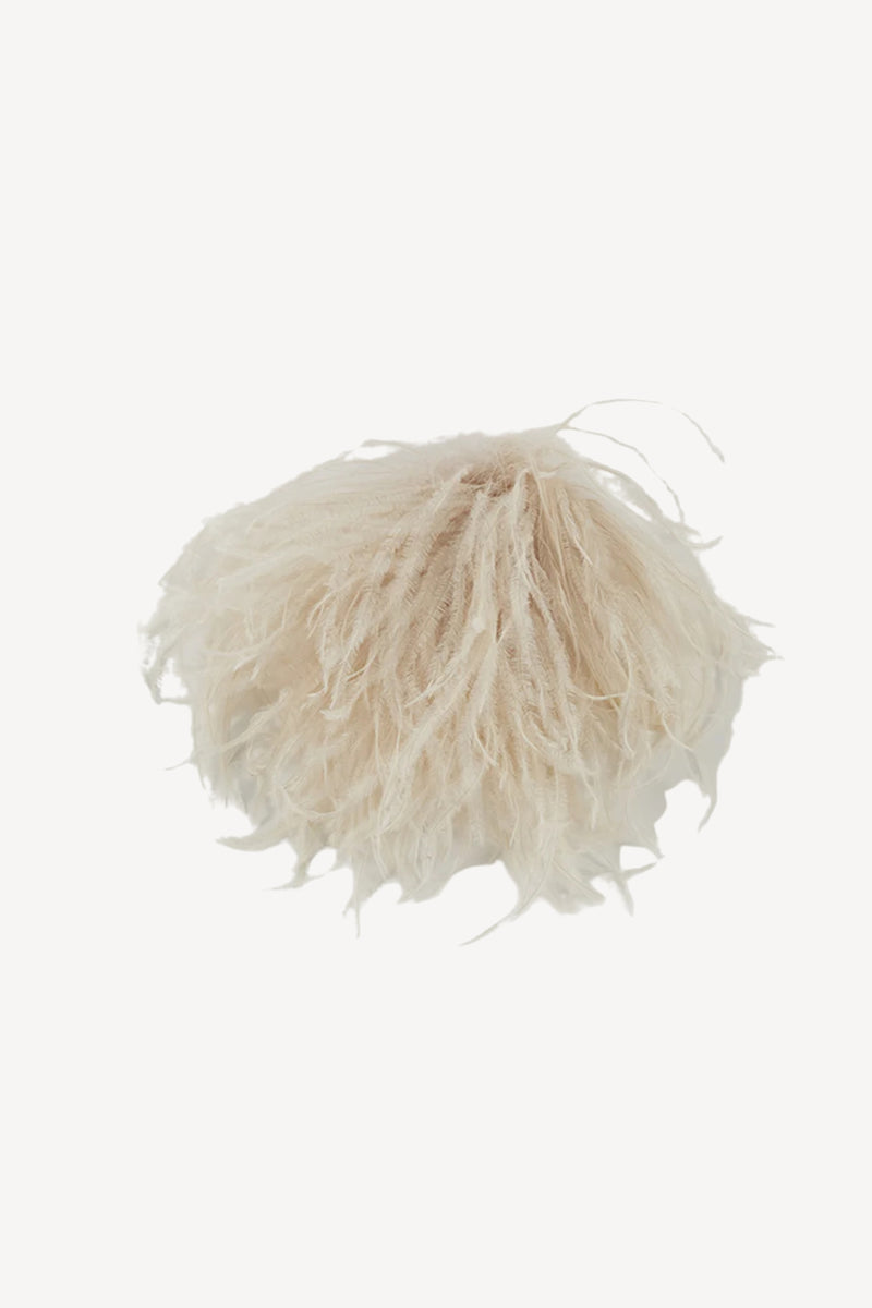 Ostrich Feather Brooch in Ivory