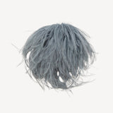 Ostrich Feather Brooch Aquamarine