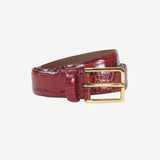 Andersons Skinny belt Croc Print in Red