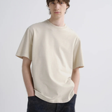 Asha Mock Neck Tee in Brown Rice_ByGeorge_A1009-1521