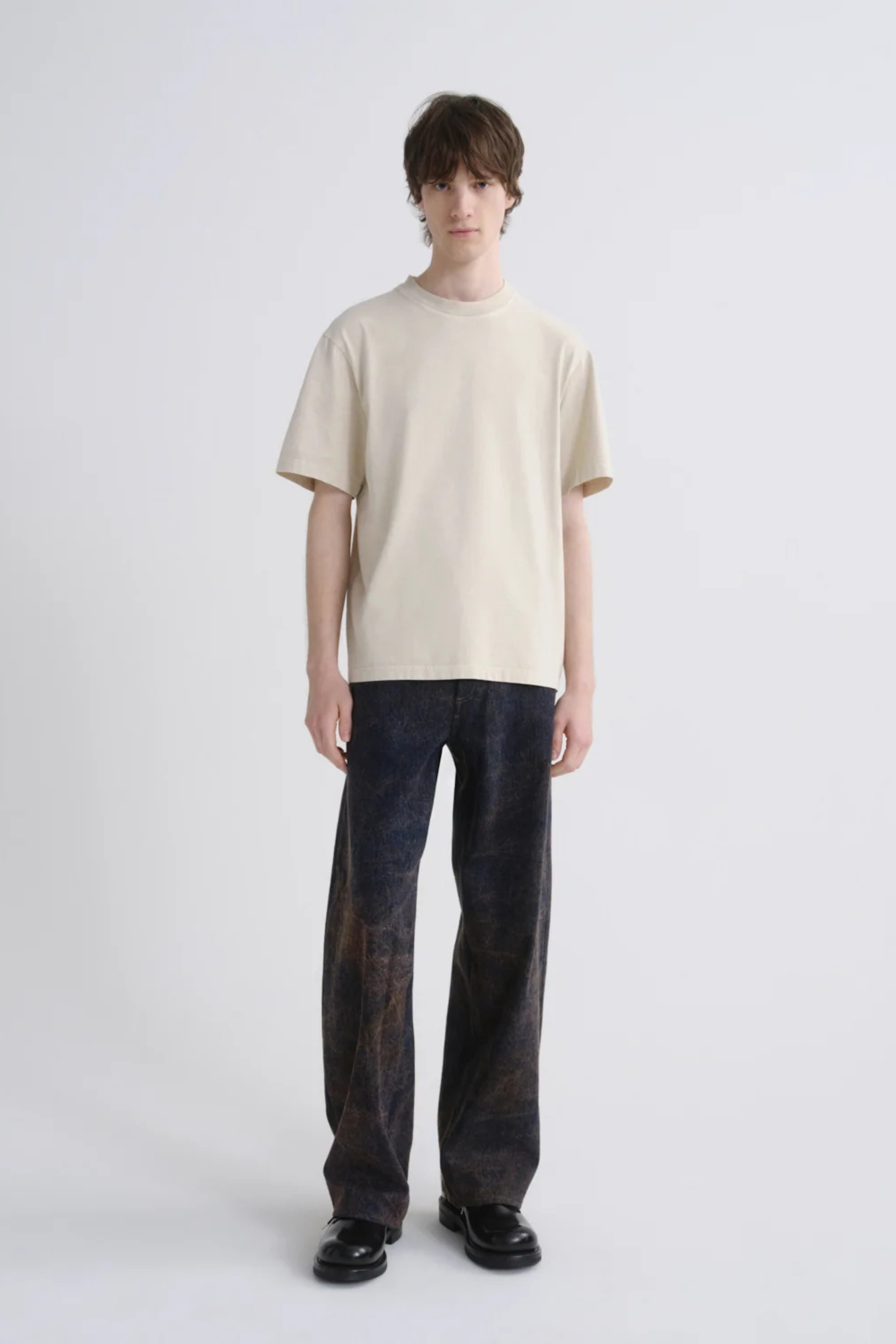 Asha Mock Neck Tee in Brown Rice_ByGeorge_A1009-1521