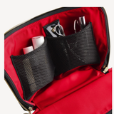 Camel & Red Vacationer Makeup Bag