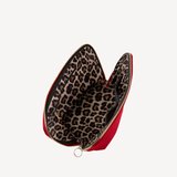 Red & Leopard Signature Makeup Bag