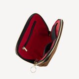 Camel & Red Everyday Makeup Bag