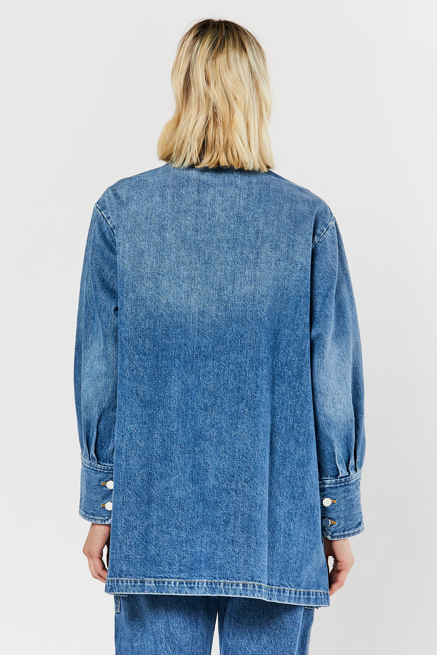 Indigo Denim Long Sleeve Button Shirt