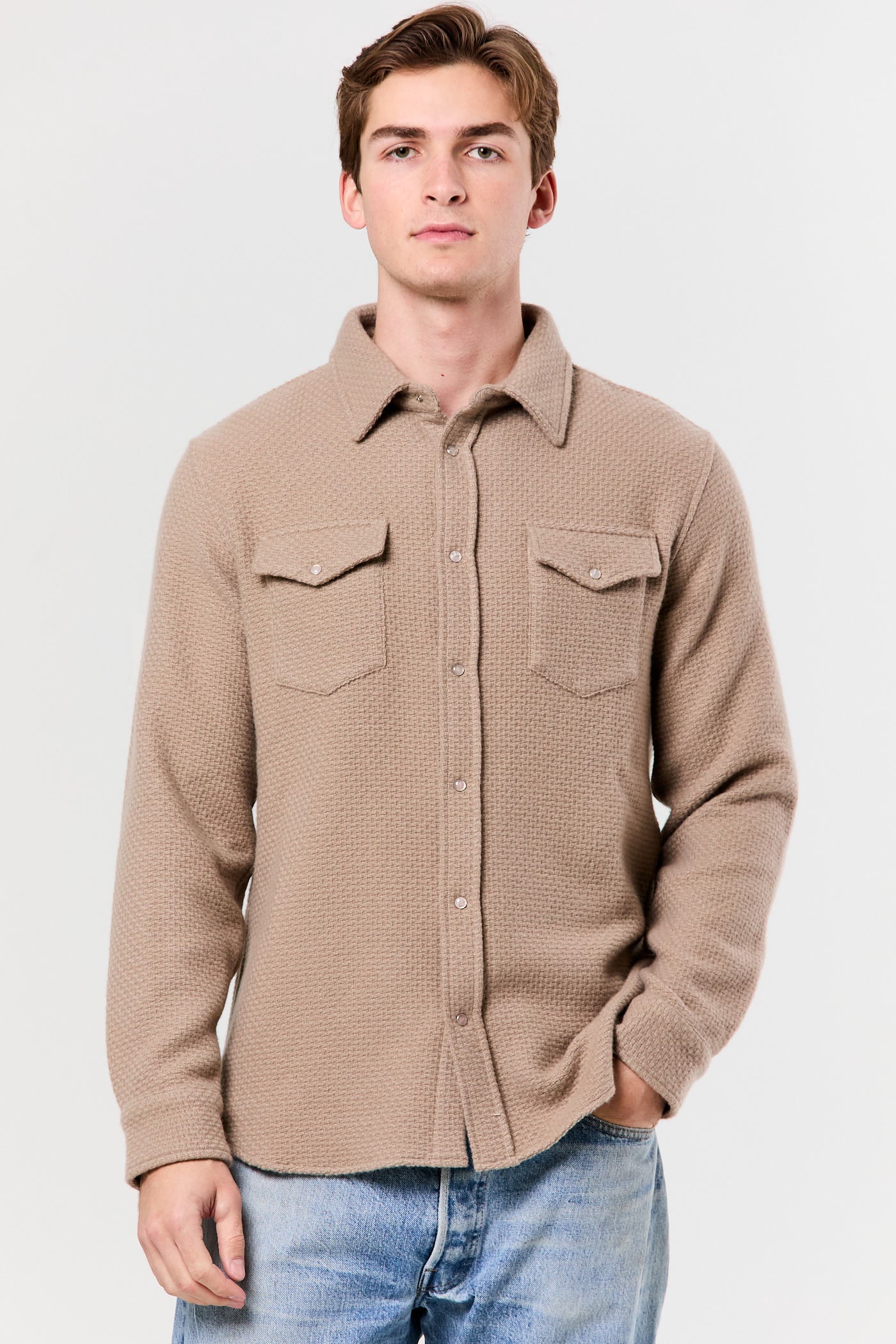 Waffle Cashmere Shirt