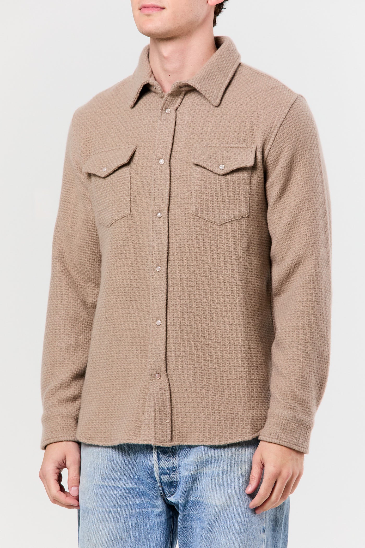 Waffle Cashmere Shirt