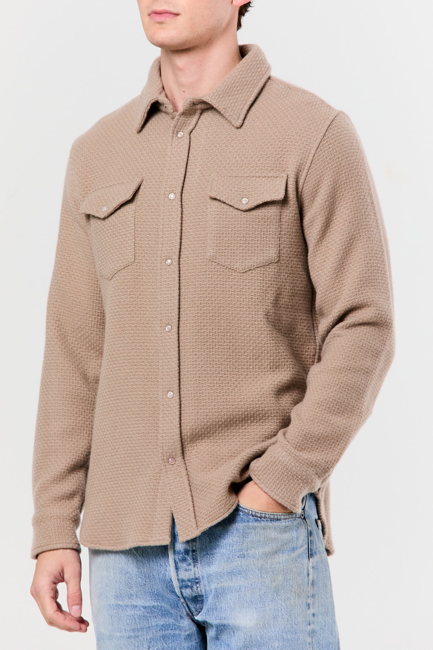 Waffle Cashmere Shirt