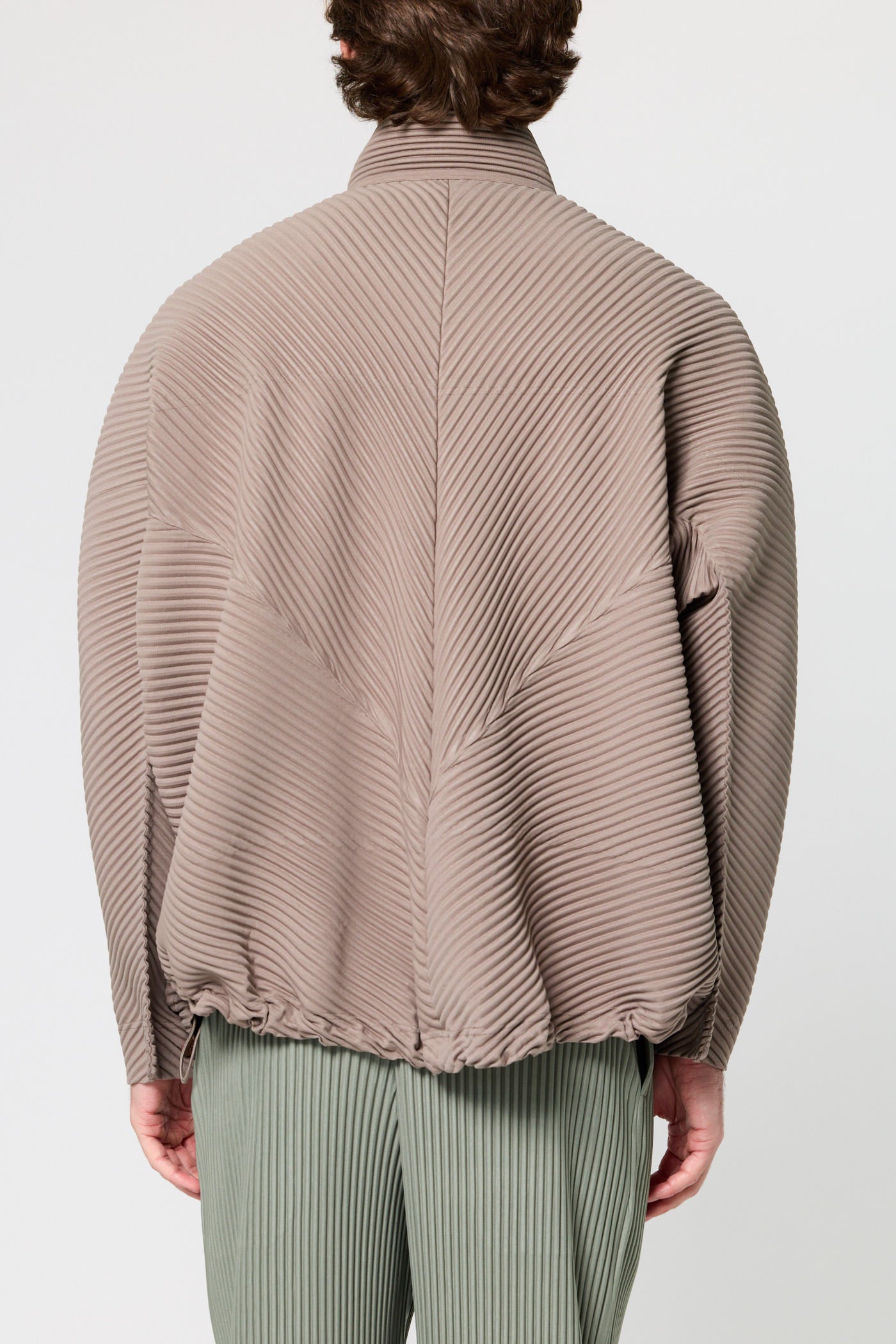 Pleated Buttons Blouson Top