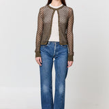 Zora Crystal Mesh Cotton Cardigan