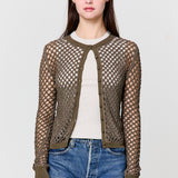 Zora Crystal Mesh Cotton Cardigan