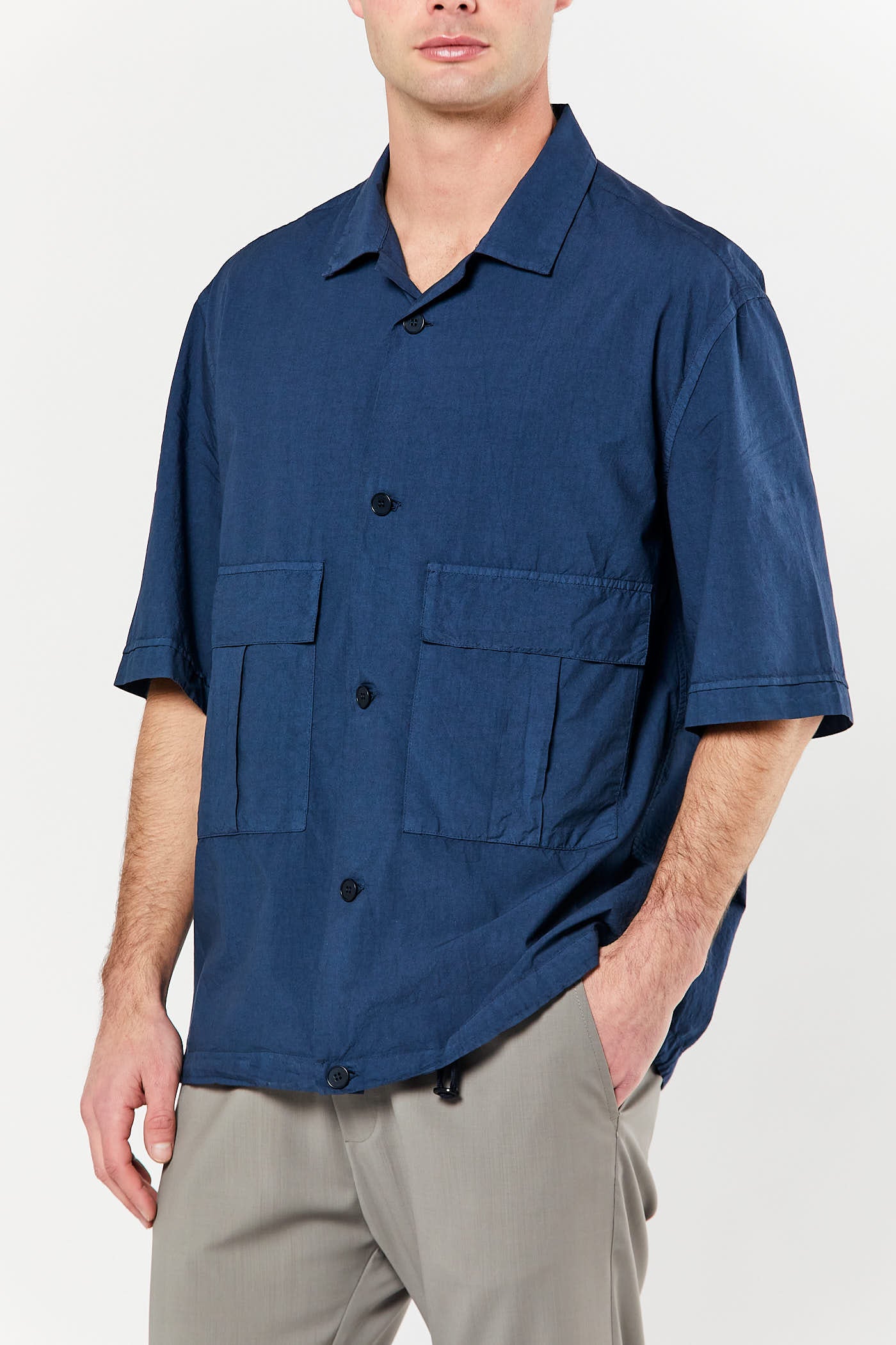 Navy Overshirt Ventura Top