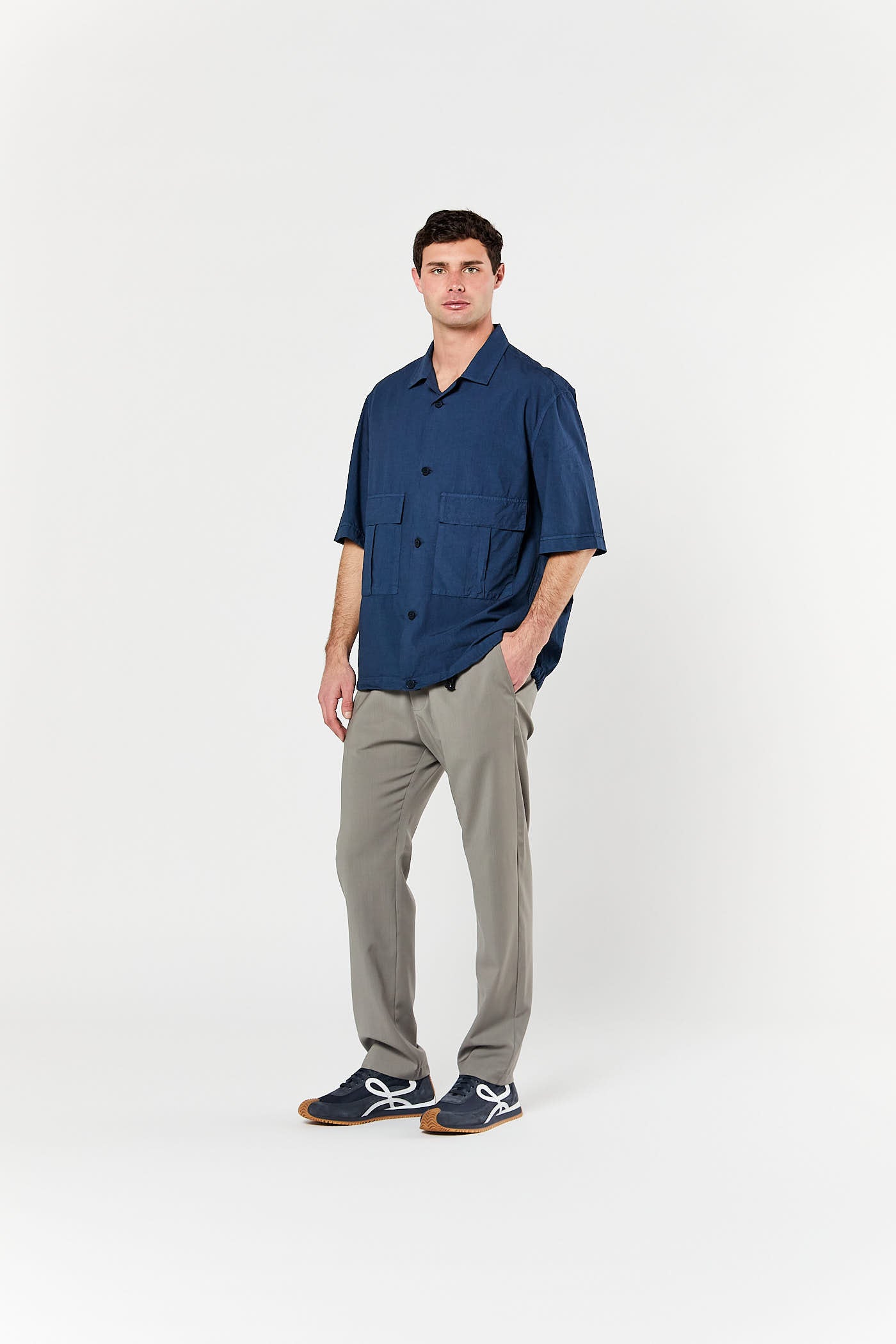 Navy Overshirt Ventura Top