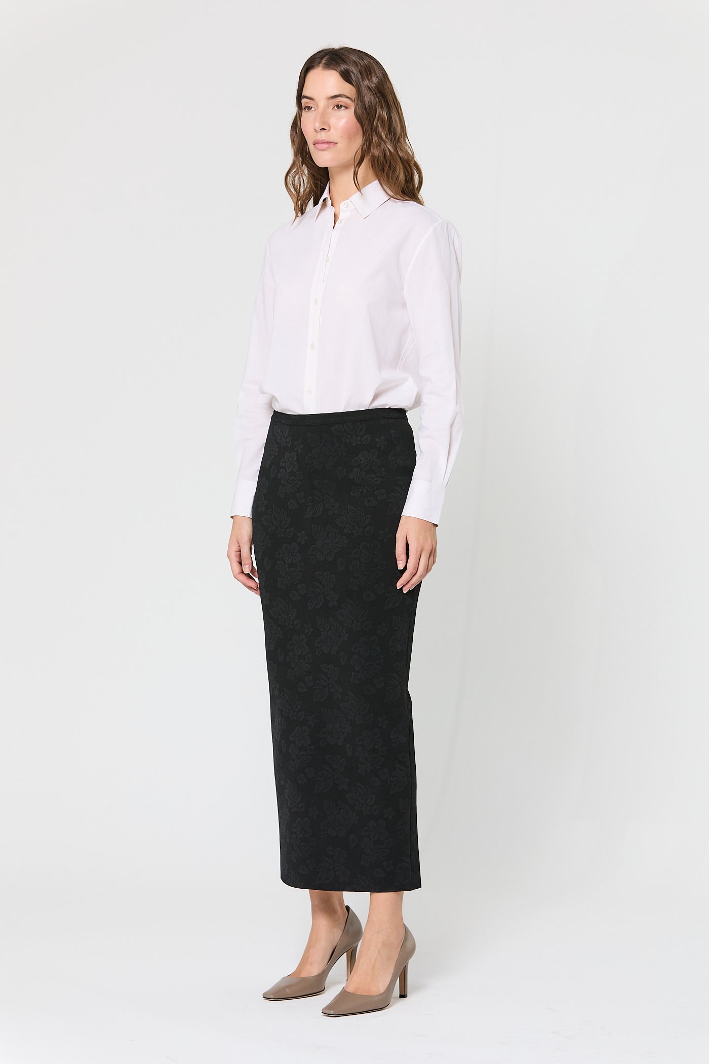 Matte Shine Floral Lawton Skirt