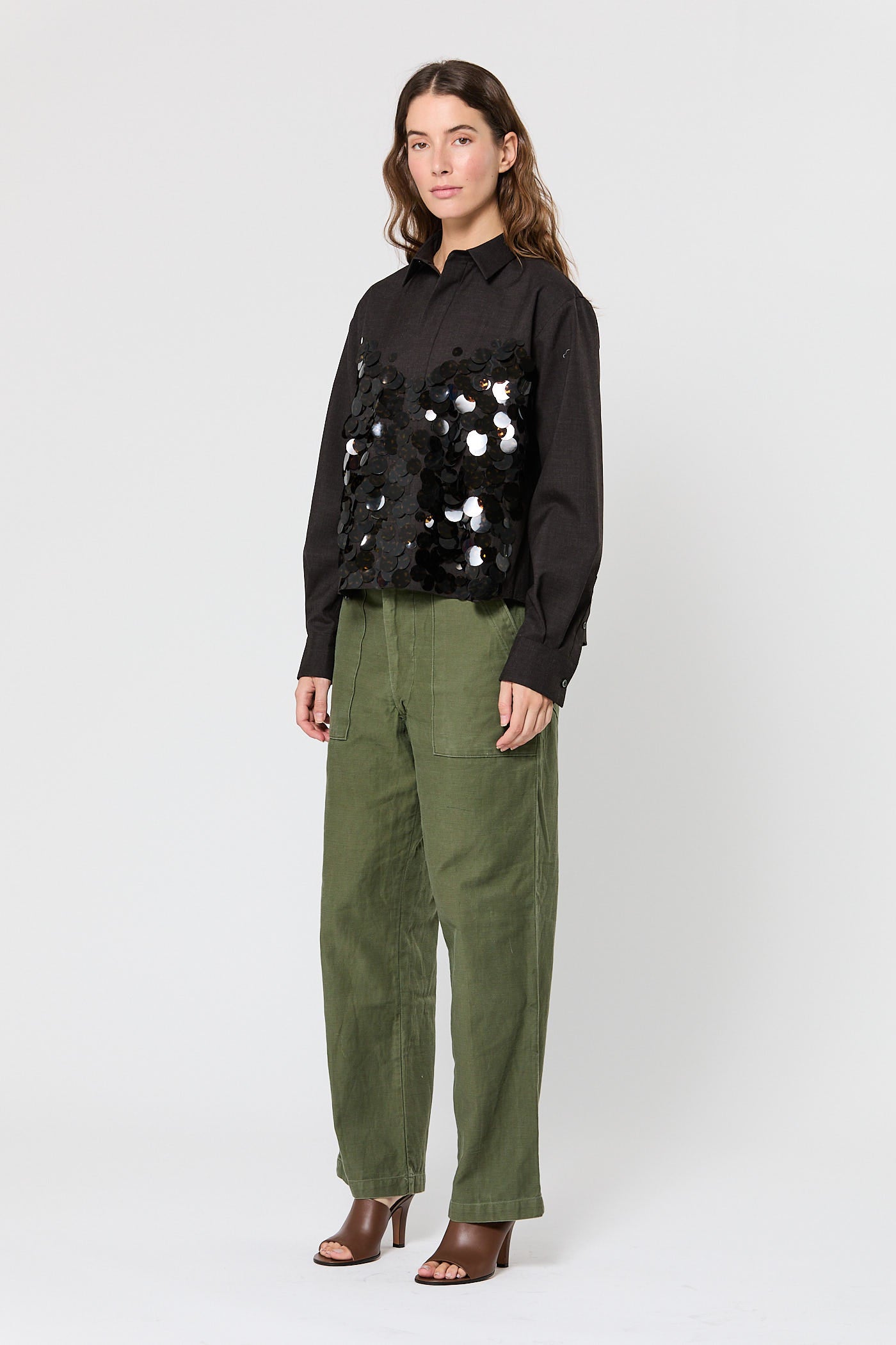 Sequin Embroidery Shirt