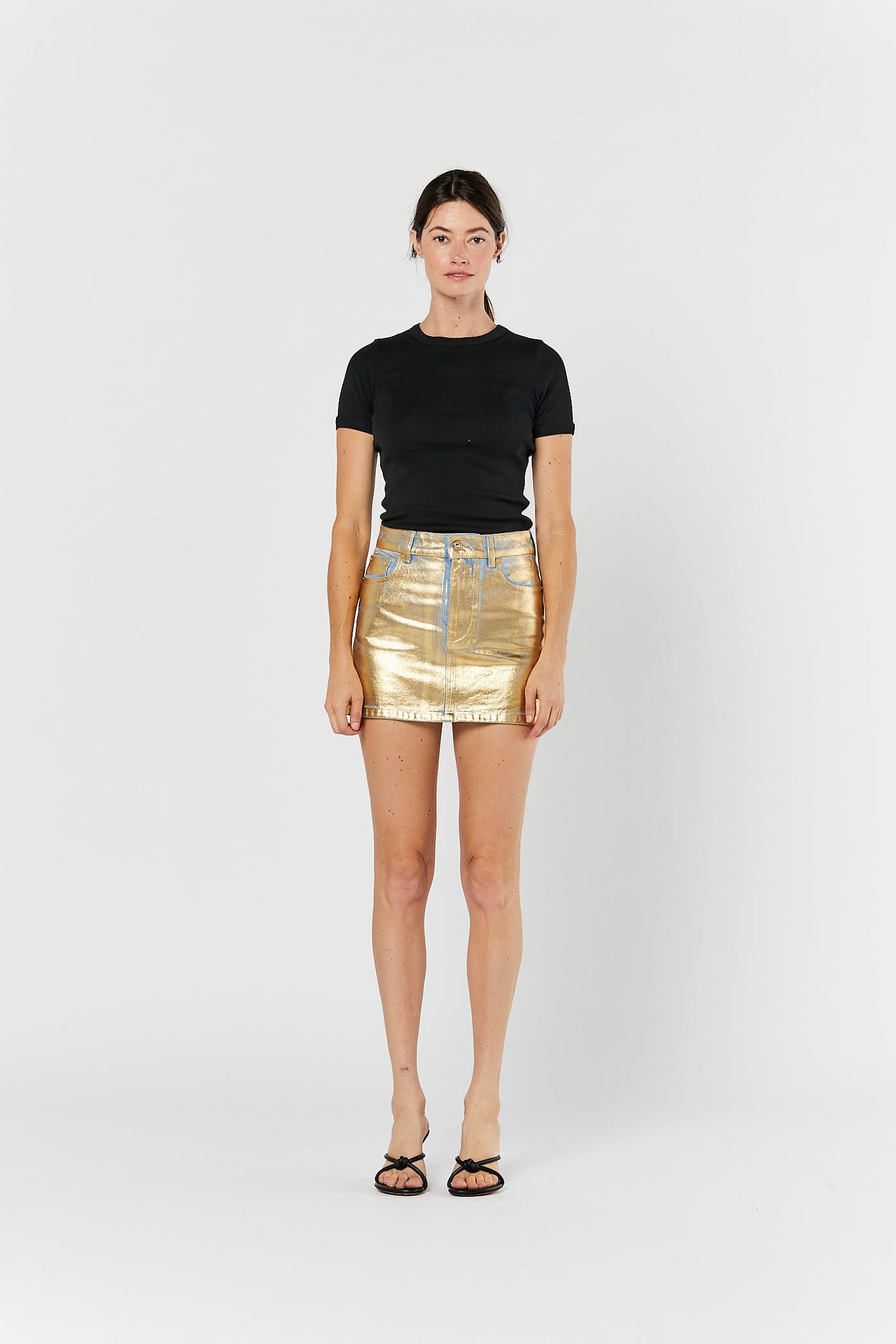 Mini Skirt With Shorts In Black – JIN GIORGIO