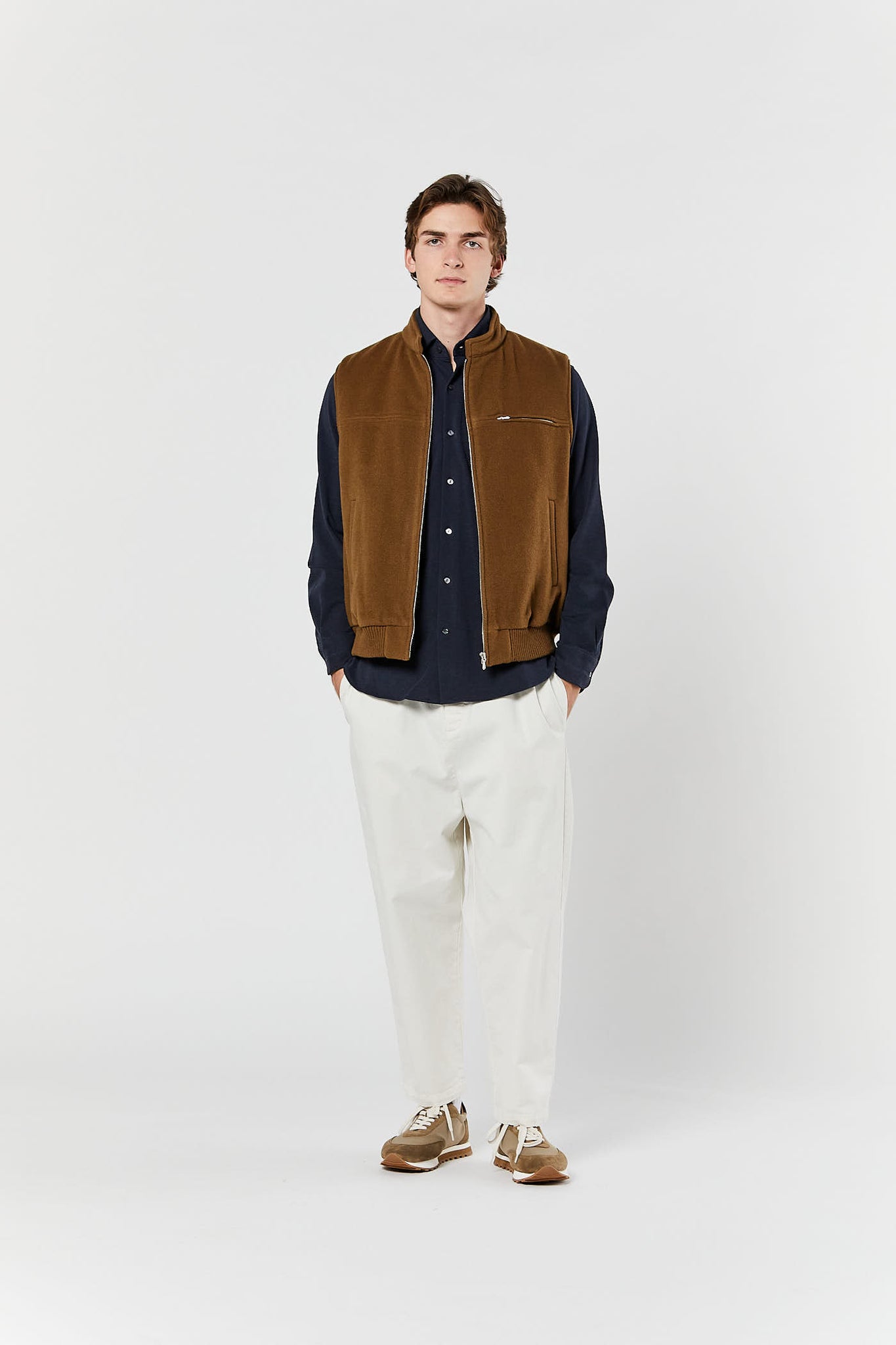 Brown Cashmere Wool Vest