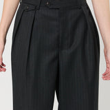 Blue faced Wool Two-Tuck Slacks