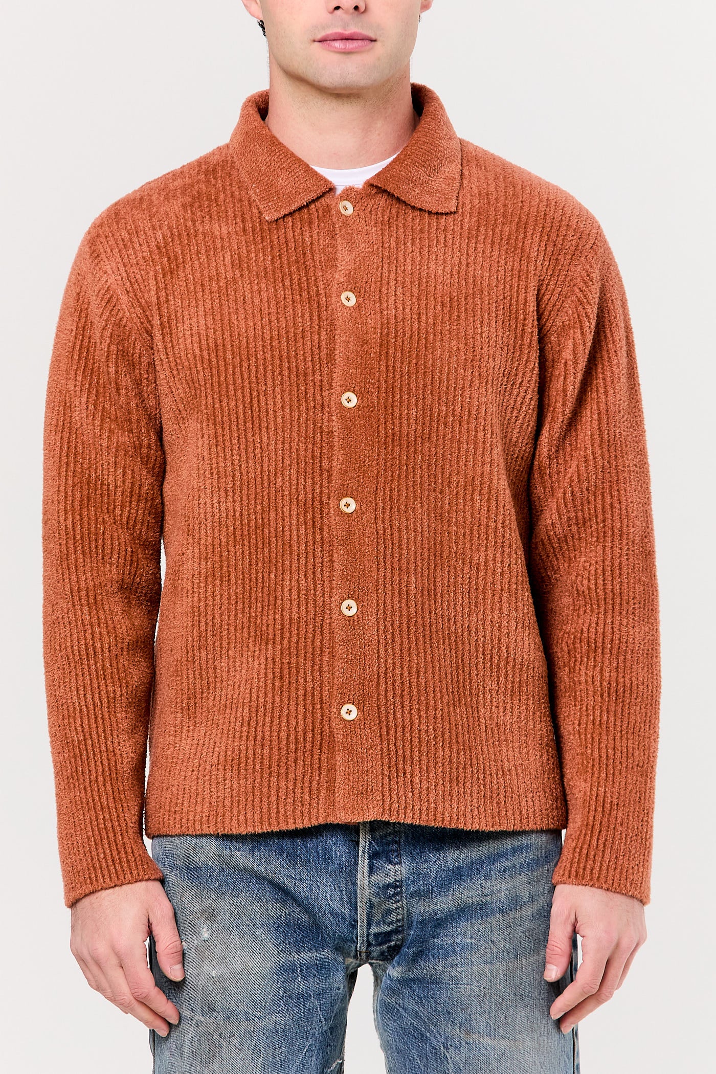 Chenille Button-up Shirt