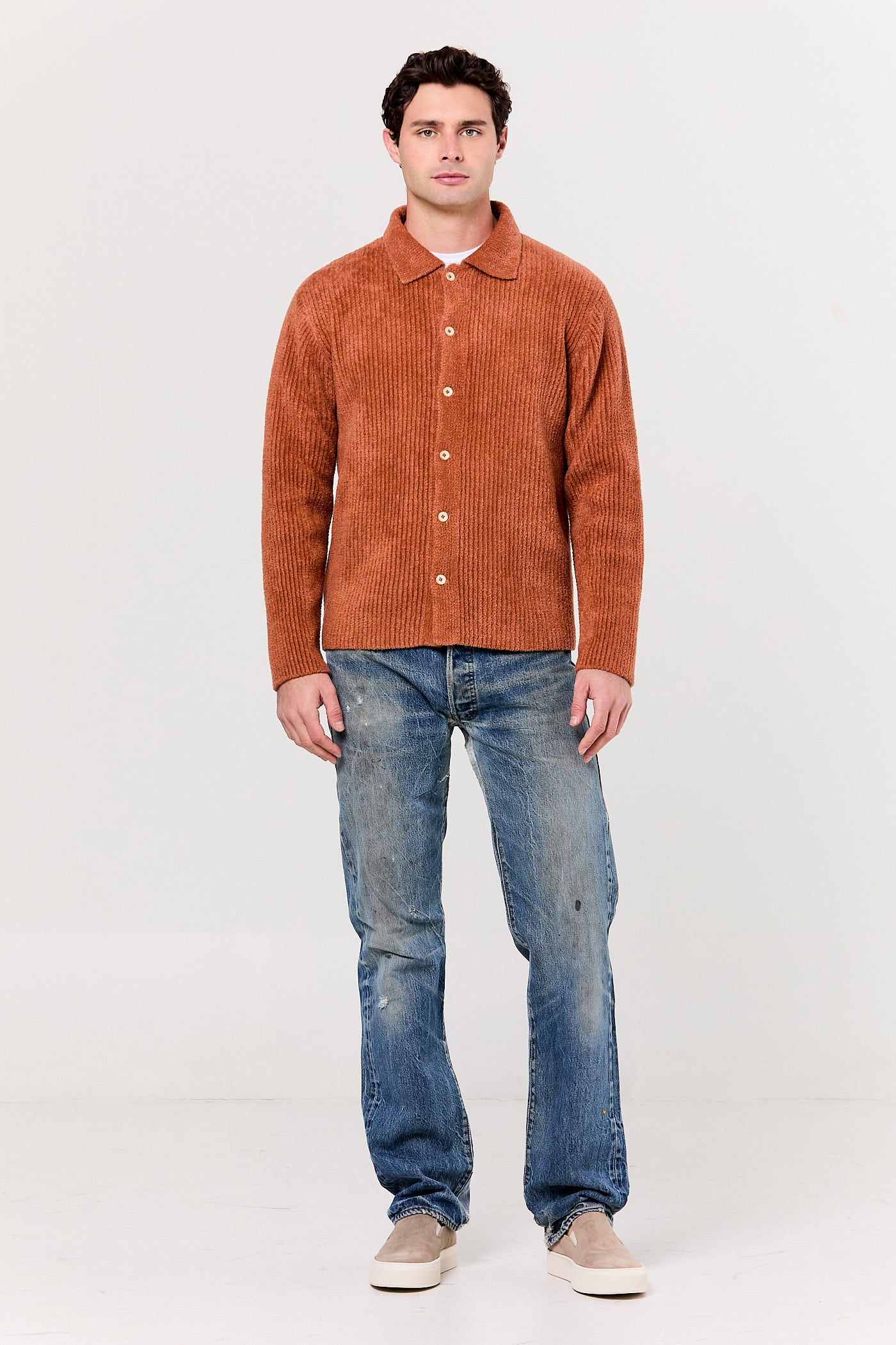 Chenille Button-up Shirt