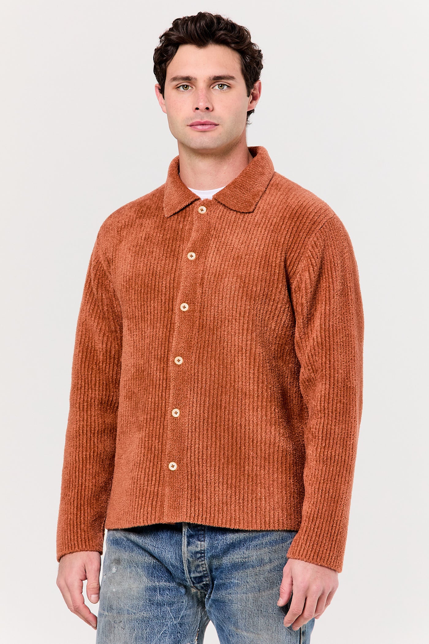 Chenille Button-up Shirt