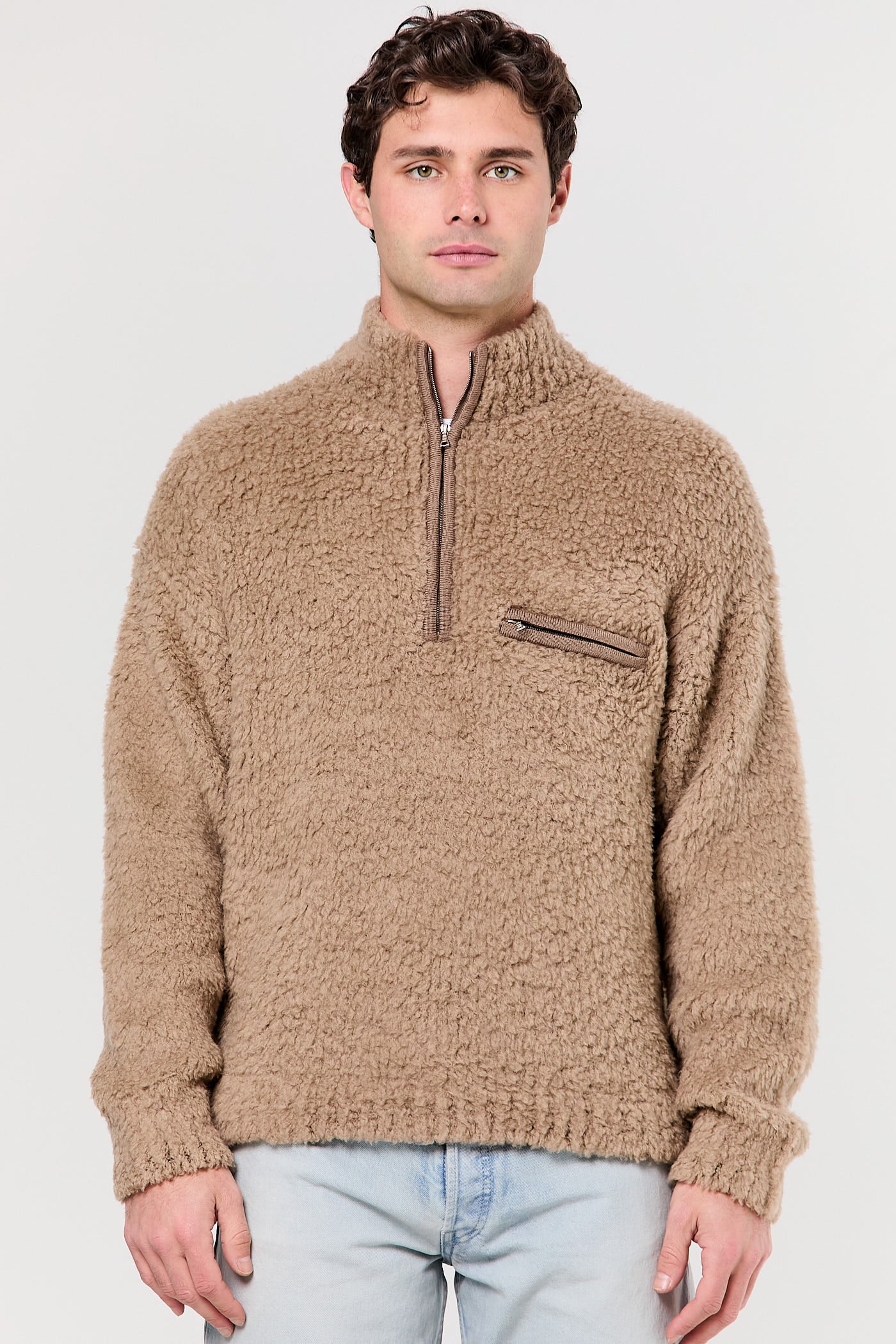 Merino Wool Half Zip Pullover