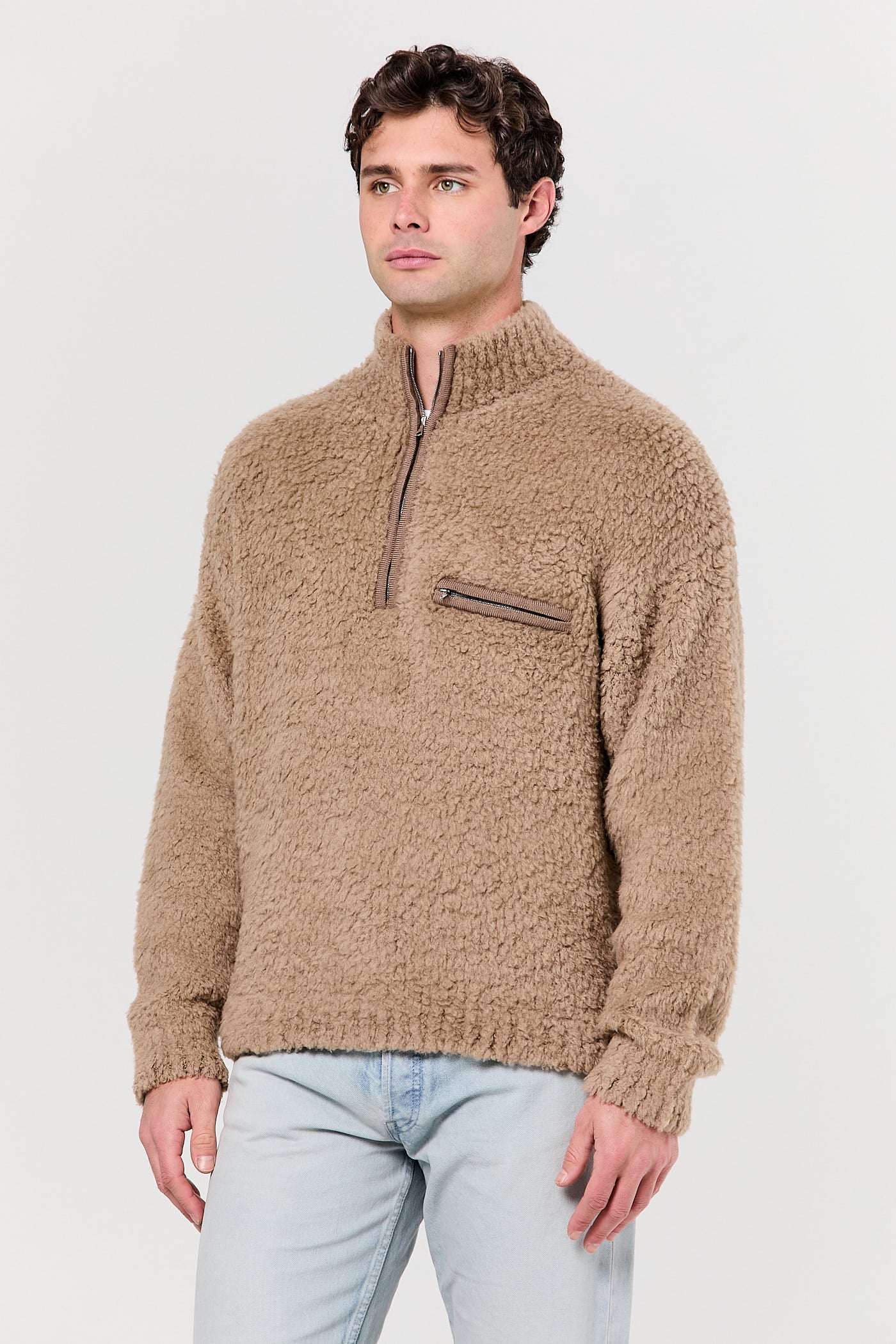 Merino Wool Half Zip Pullover