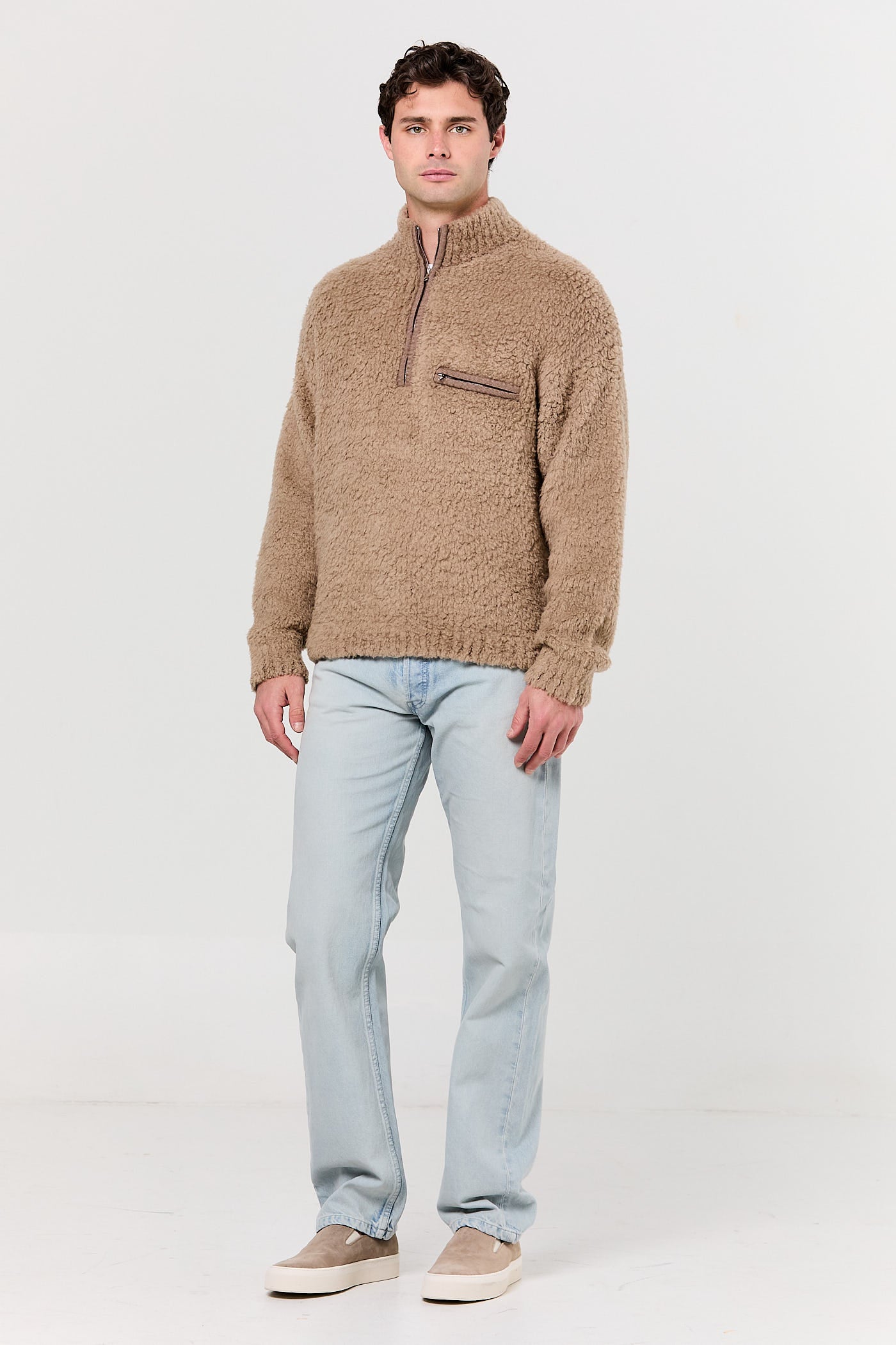 Merino Wool Half Zip Pullover