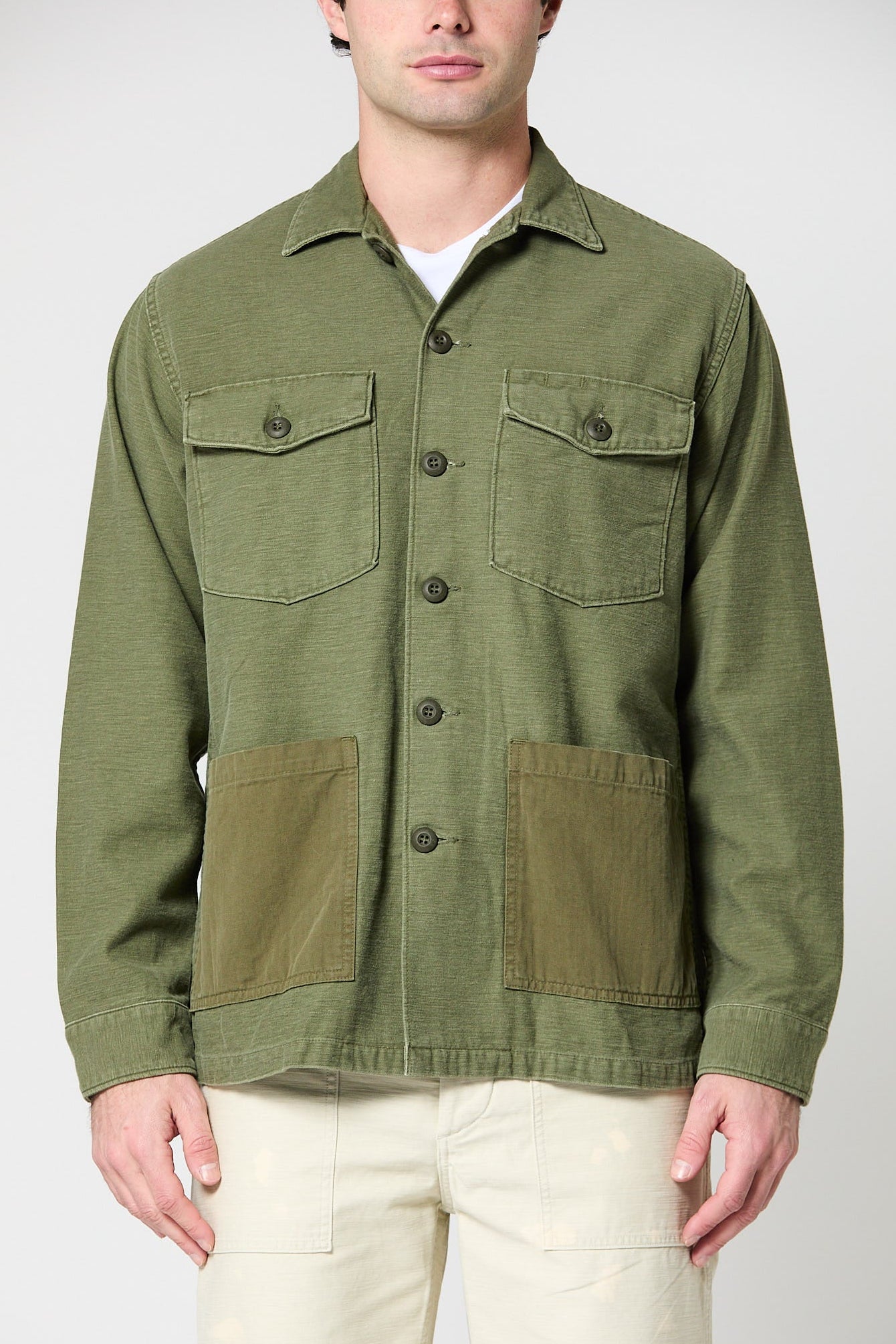 Vintage Washed 4 Pockets US Army Shirt
