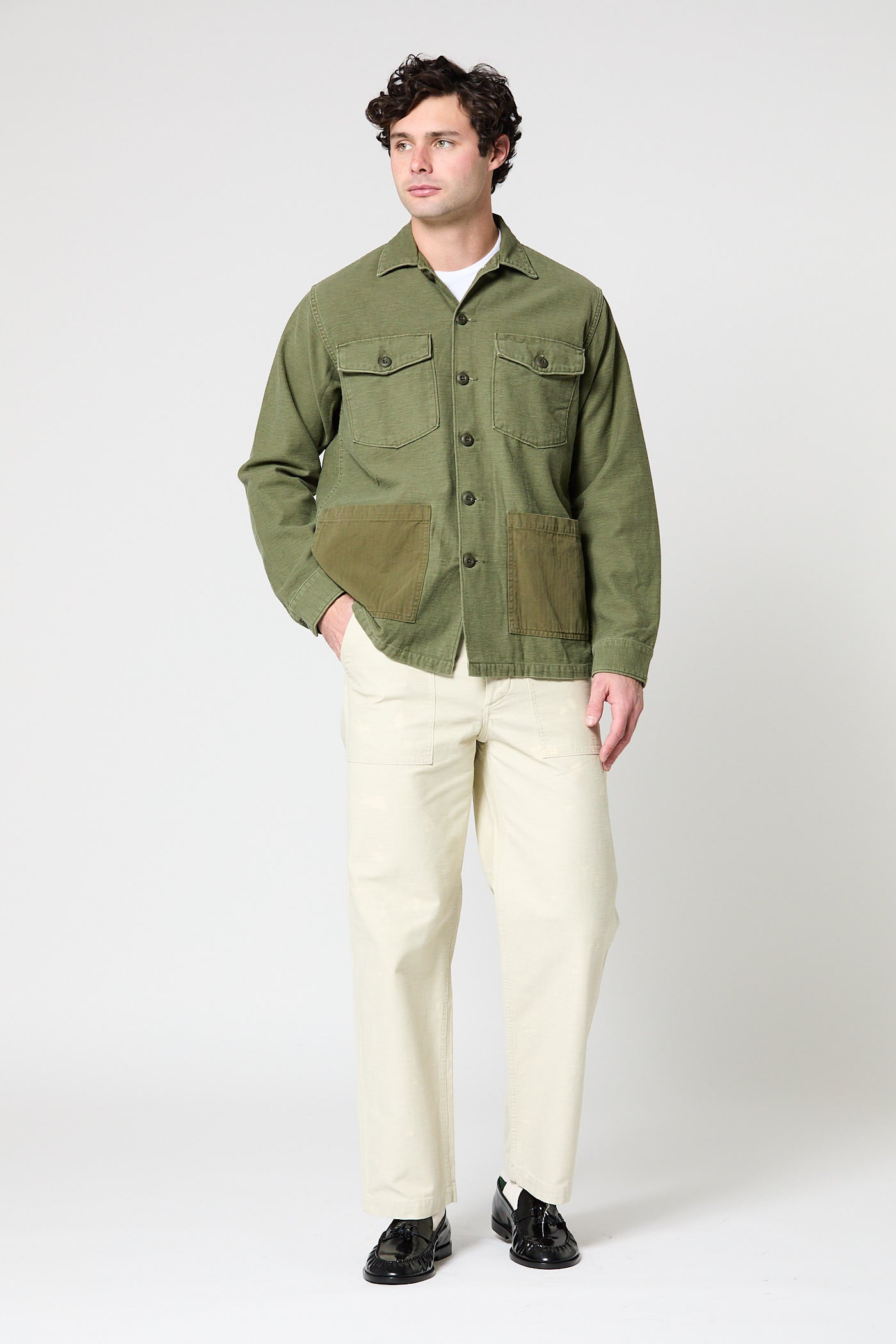 Vintage Washed 4 Pockets US Army Shirt