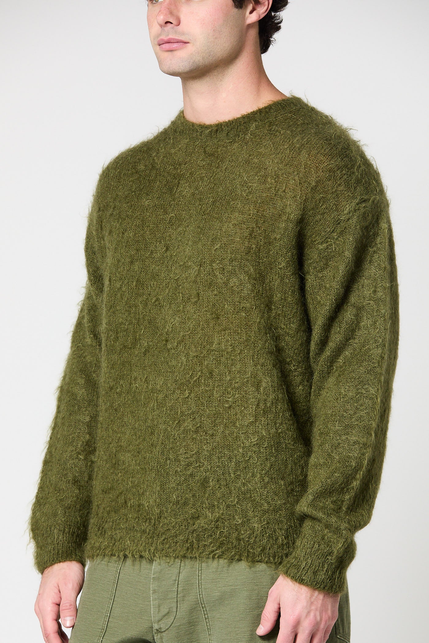 Brushed Mohair Knit Pullover