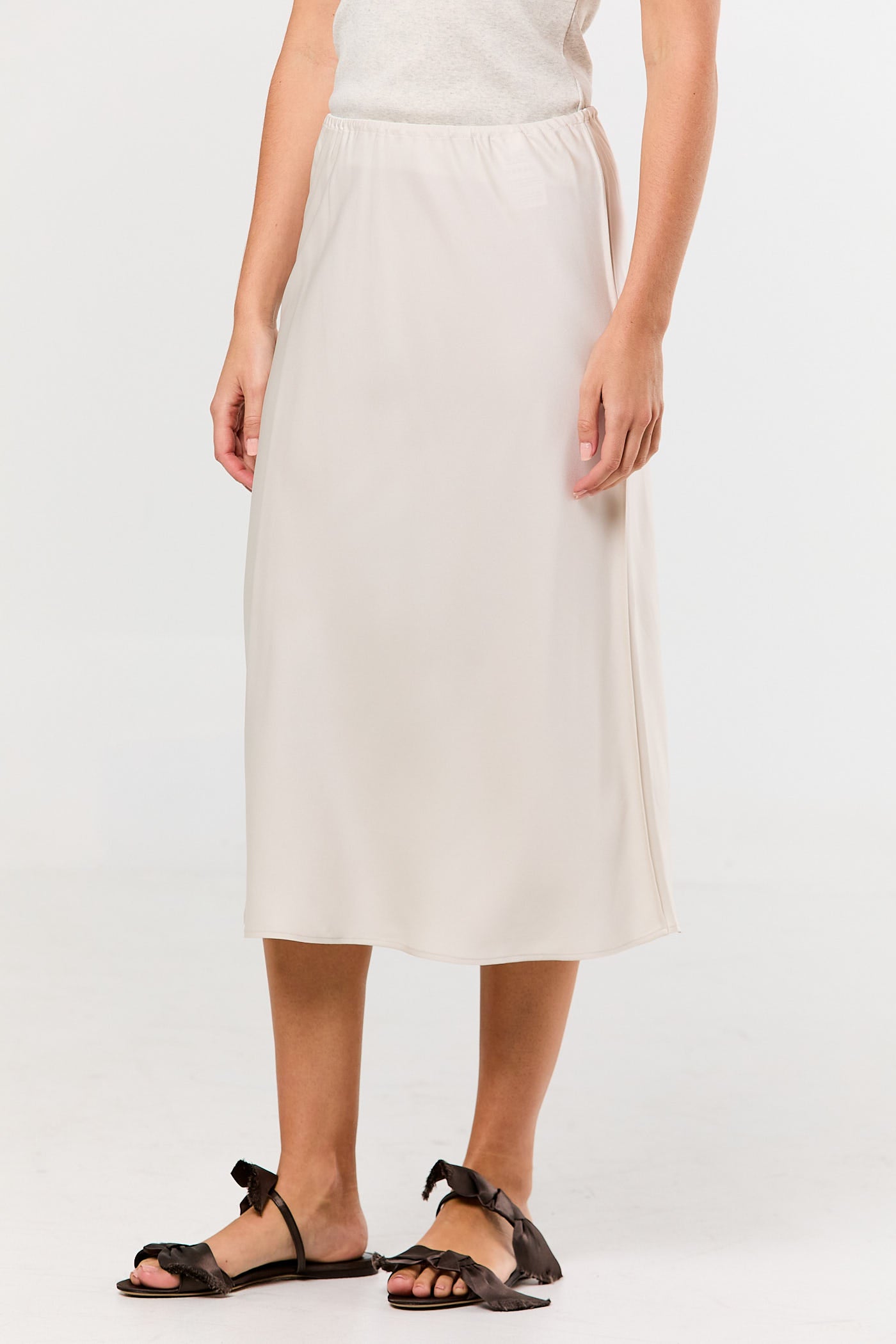 Silk Midi Skirt