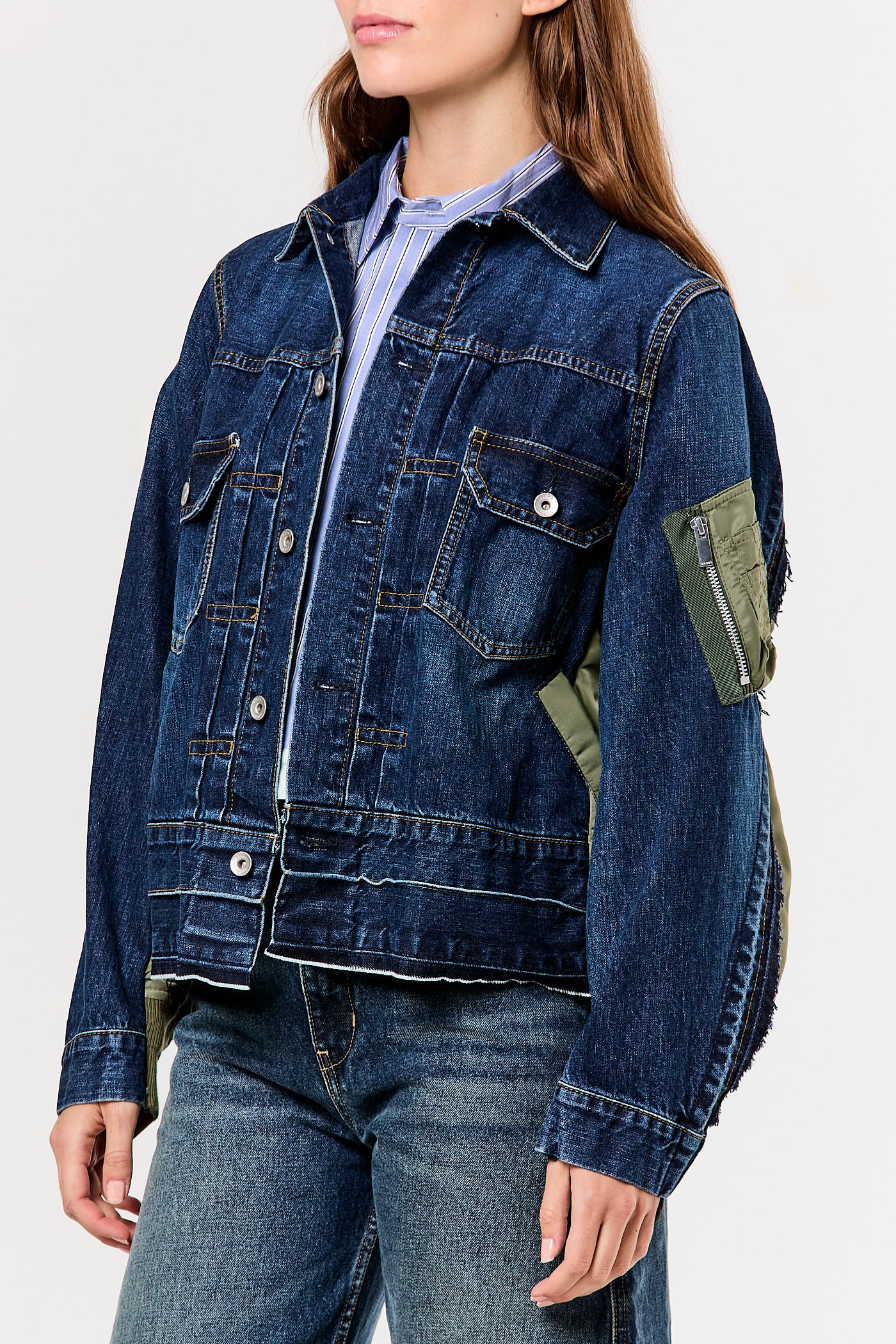 Denim & Nylon Jacket