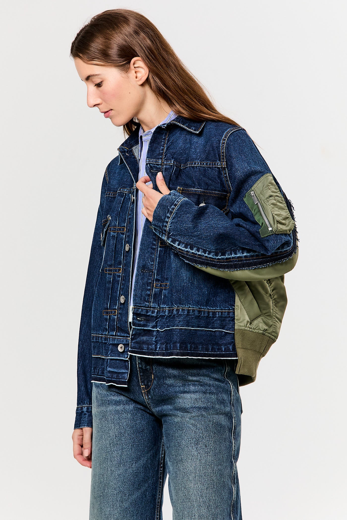 Denim & Nylon Jacket