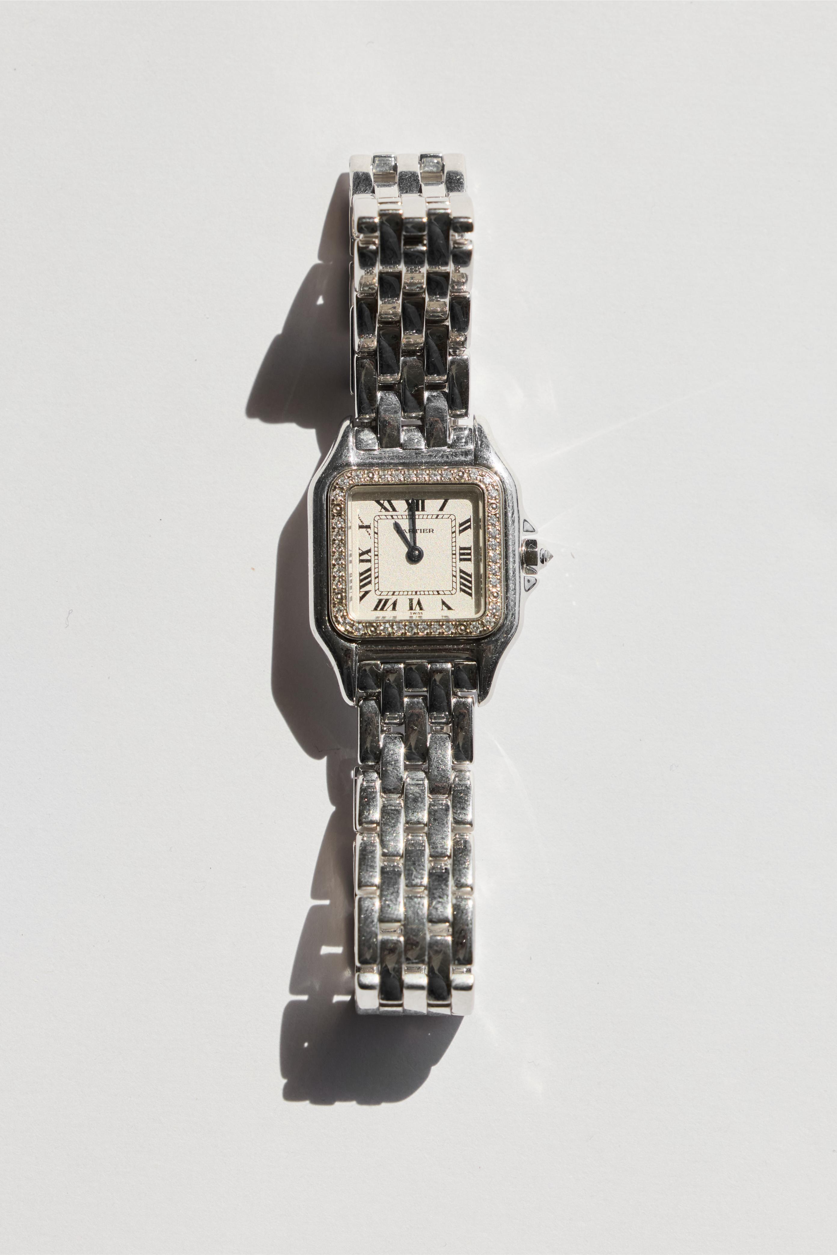 Cartier 18K WG Factory Diamond Panthere 1990s