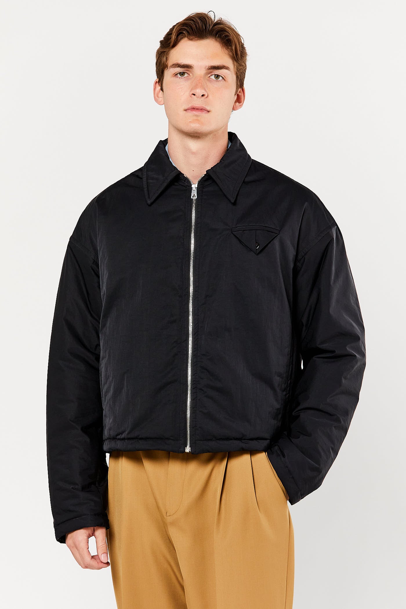 Black Padded Tech Nylon Blouson