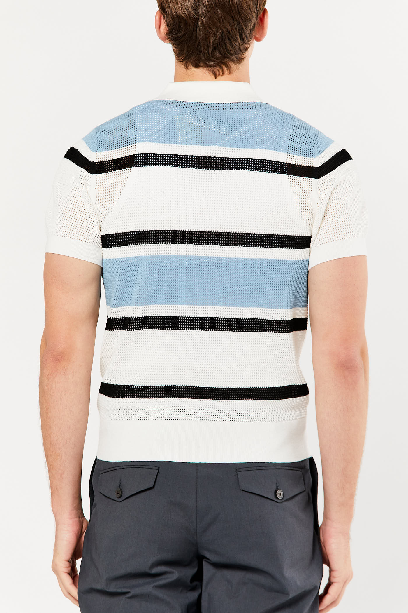 White Stripe Polo Shirt