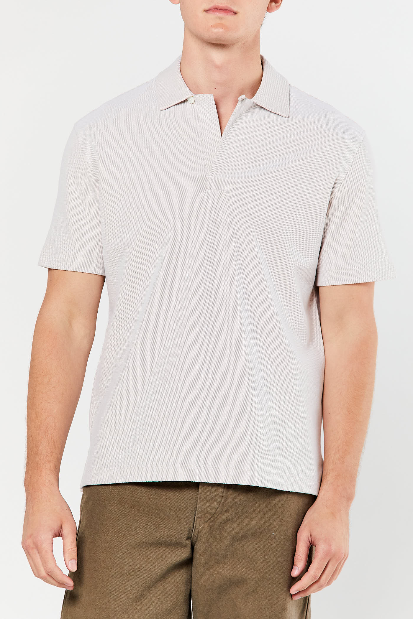 Beige Honeycomb Polo