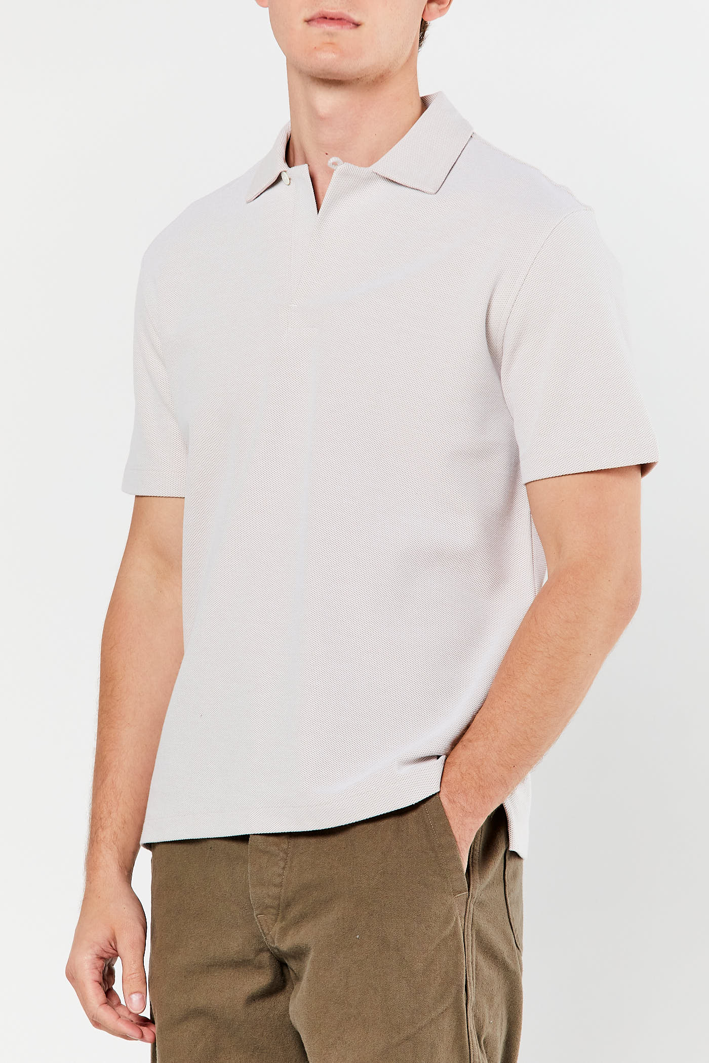 Beige Honeycomb Polo