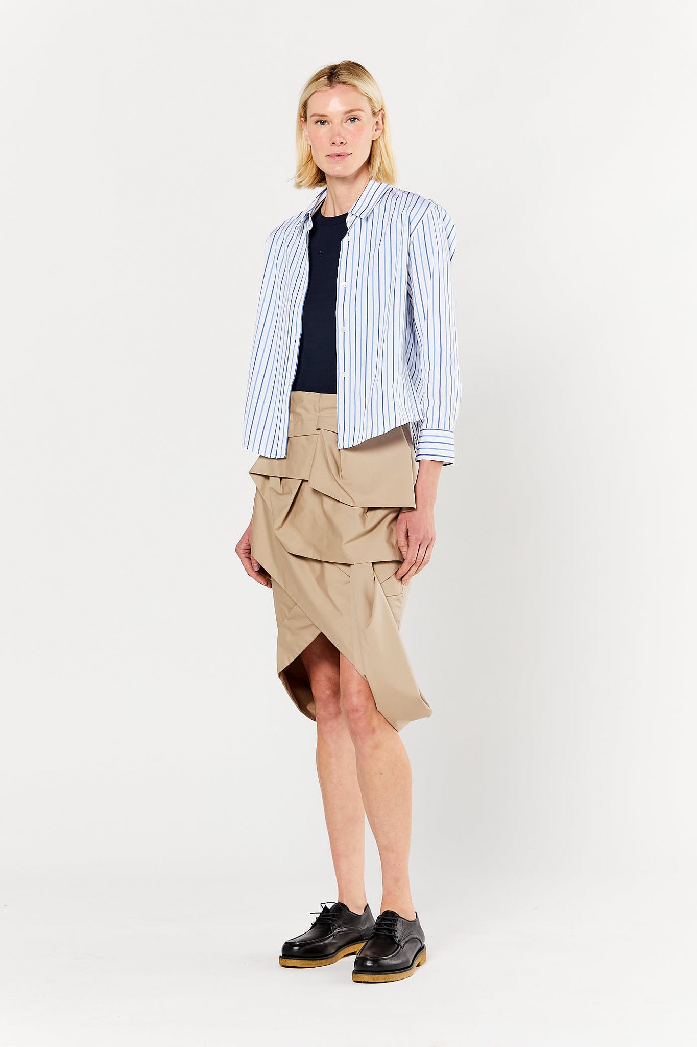 Sand Asymmetric Skirt