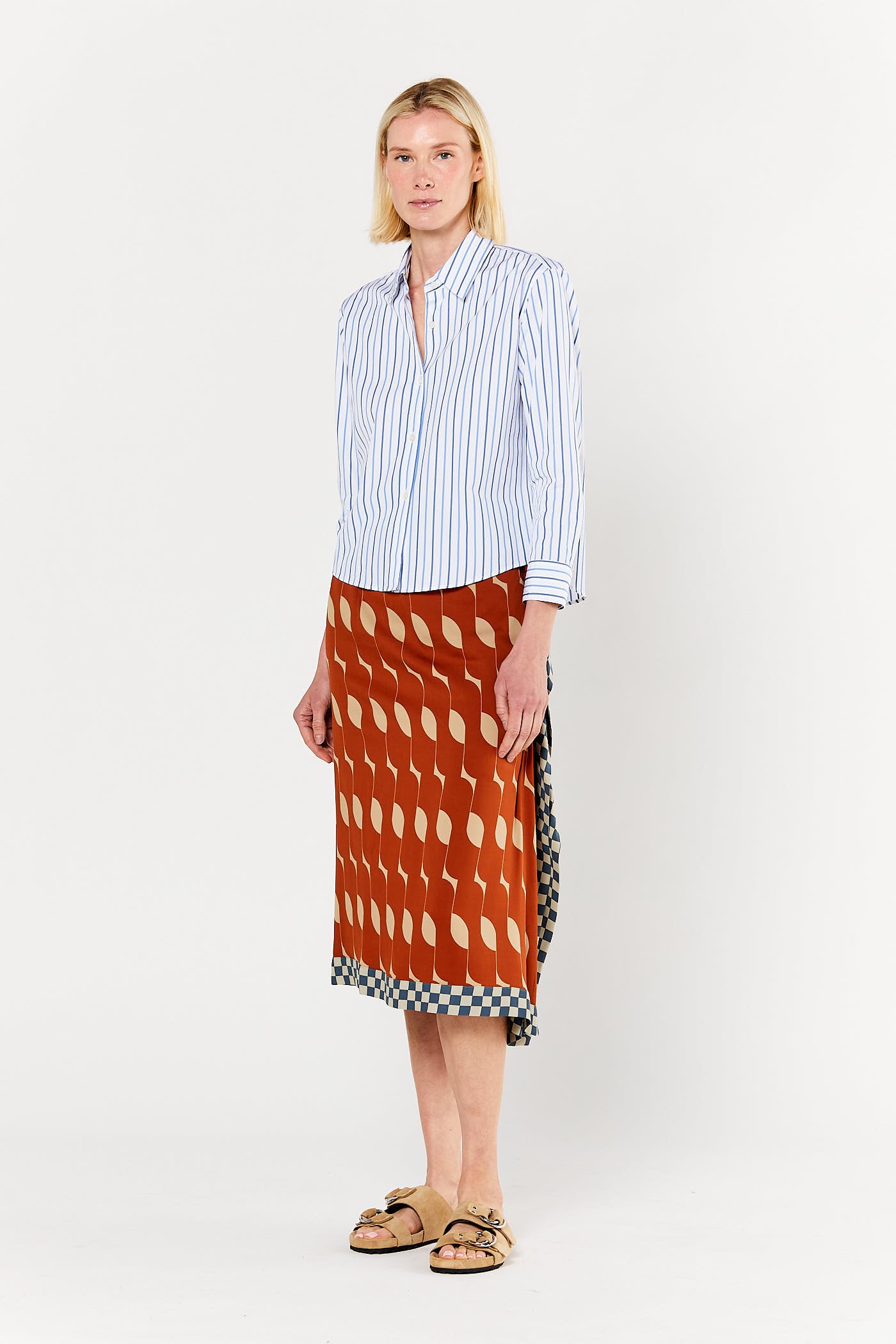 Rust Midi Skirt