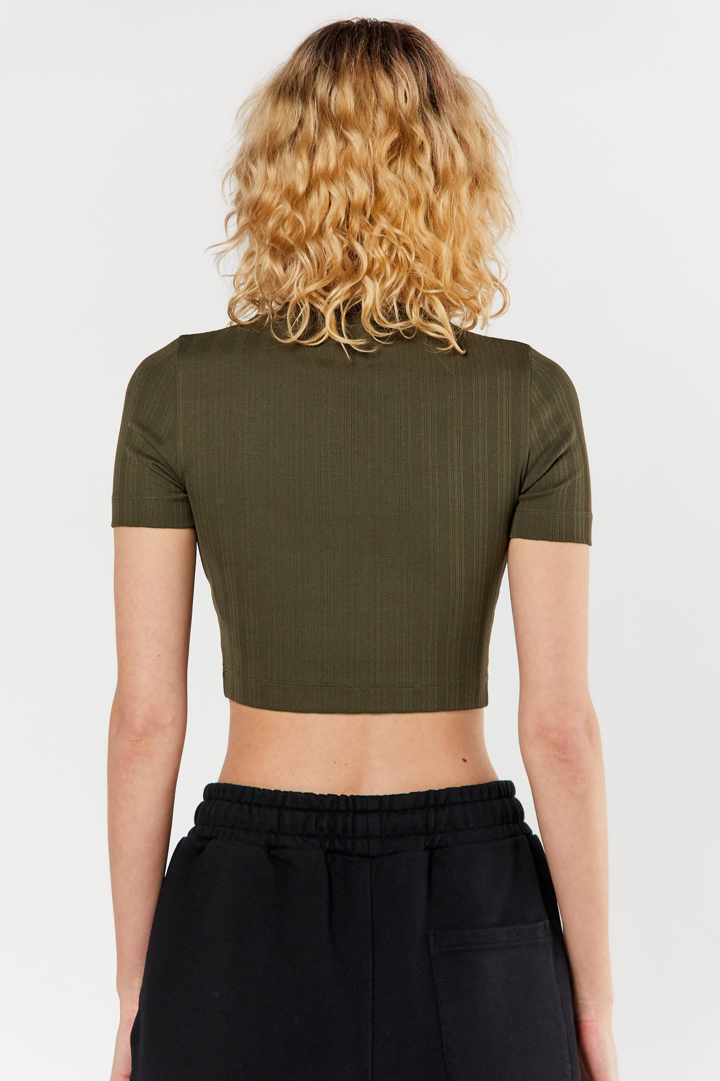 Olive Cropped Top