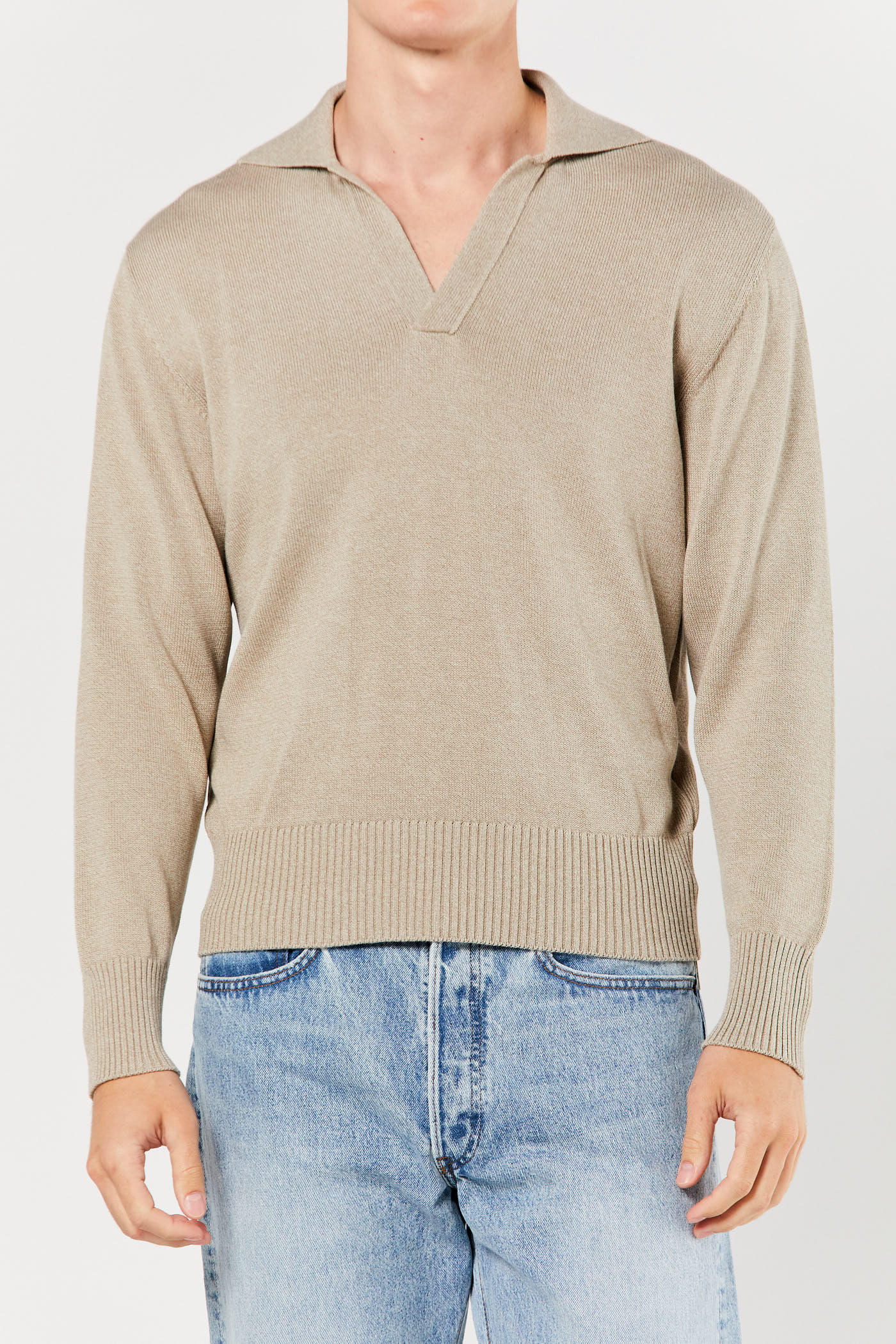 Oat Long Sleeve Polo