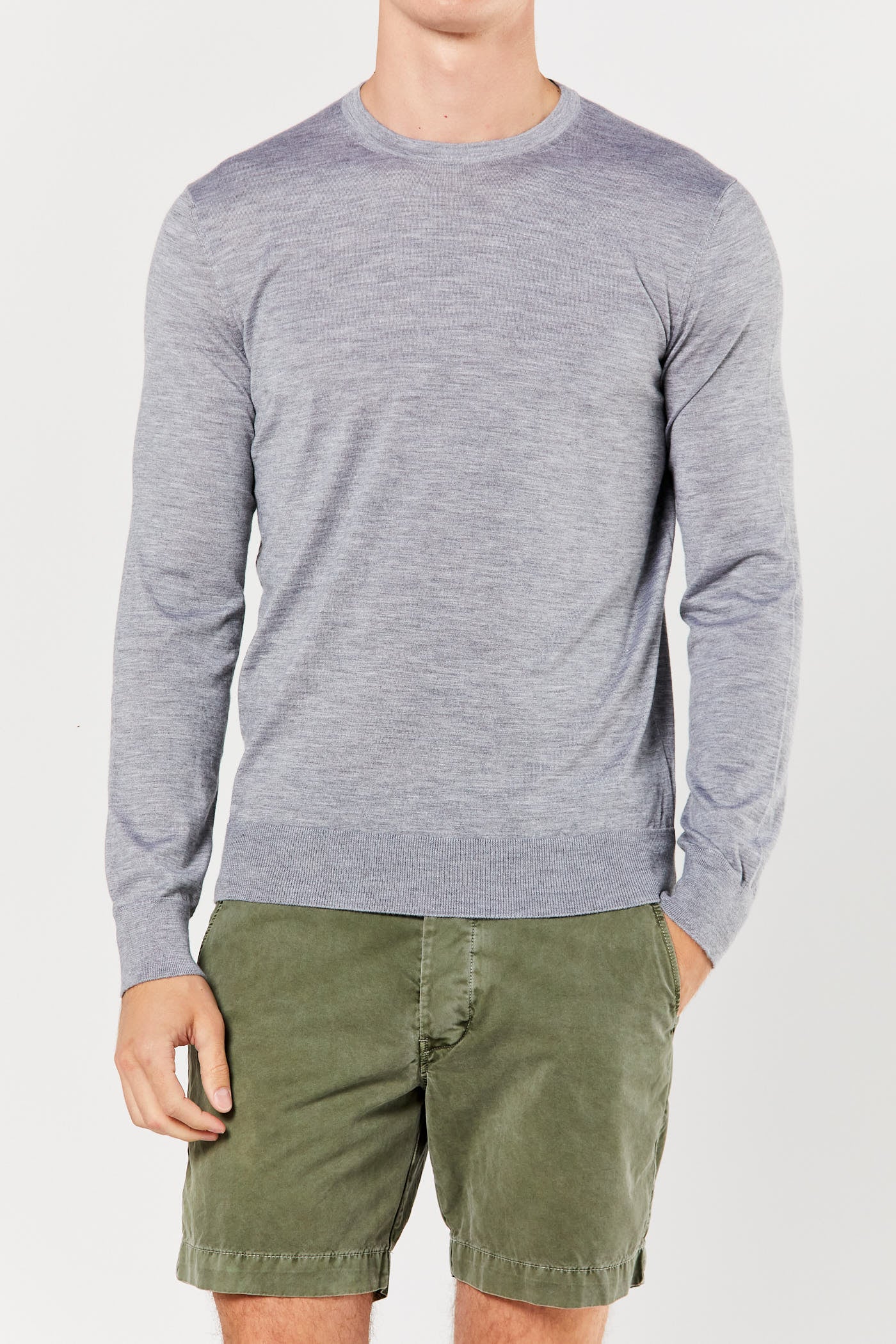 Grey Cashseta Crewneck