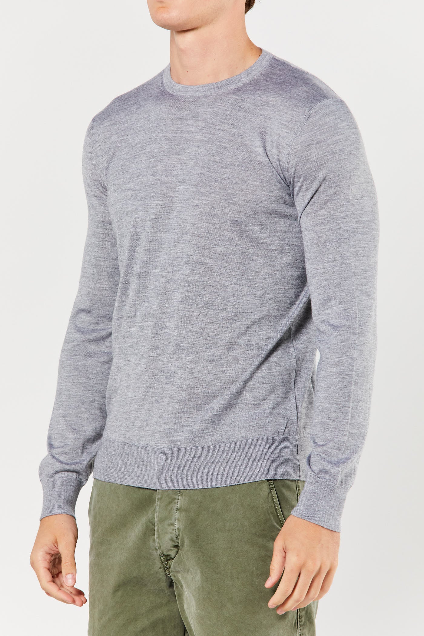 Grey Cashseta Crewneck