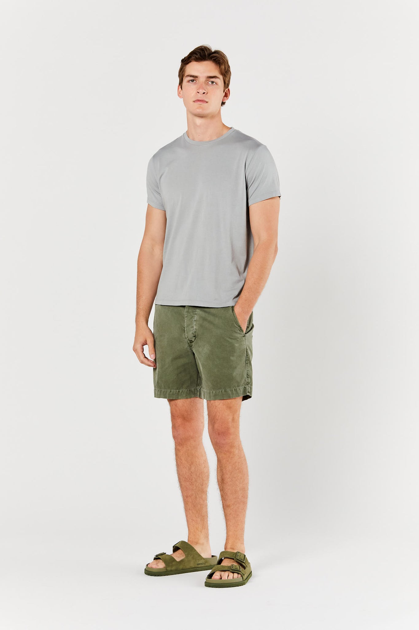 Olive Button Fly Short