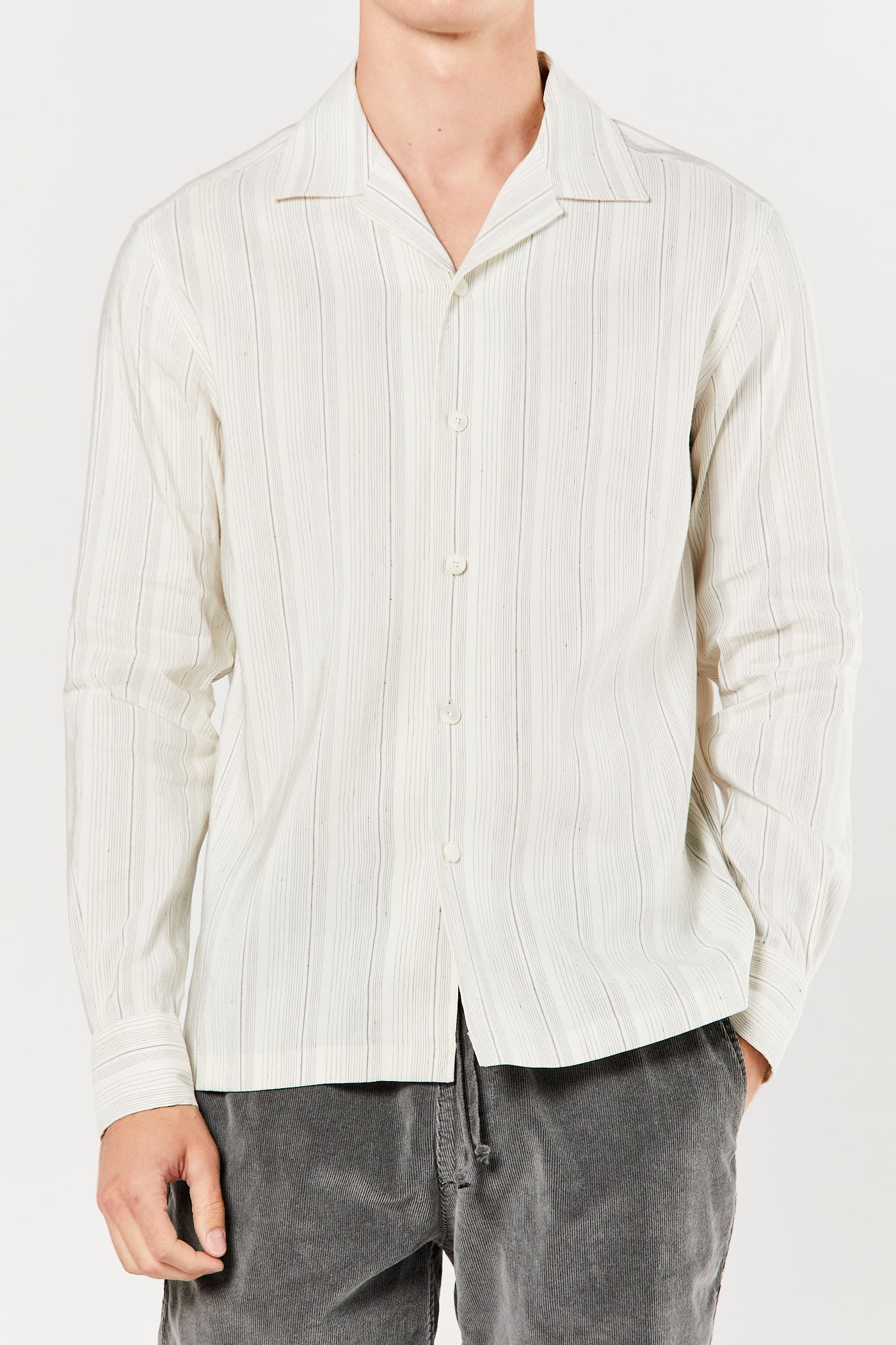 Ivory Silk & Linen Shirt