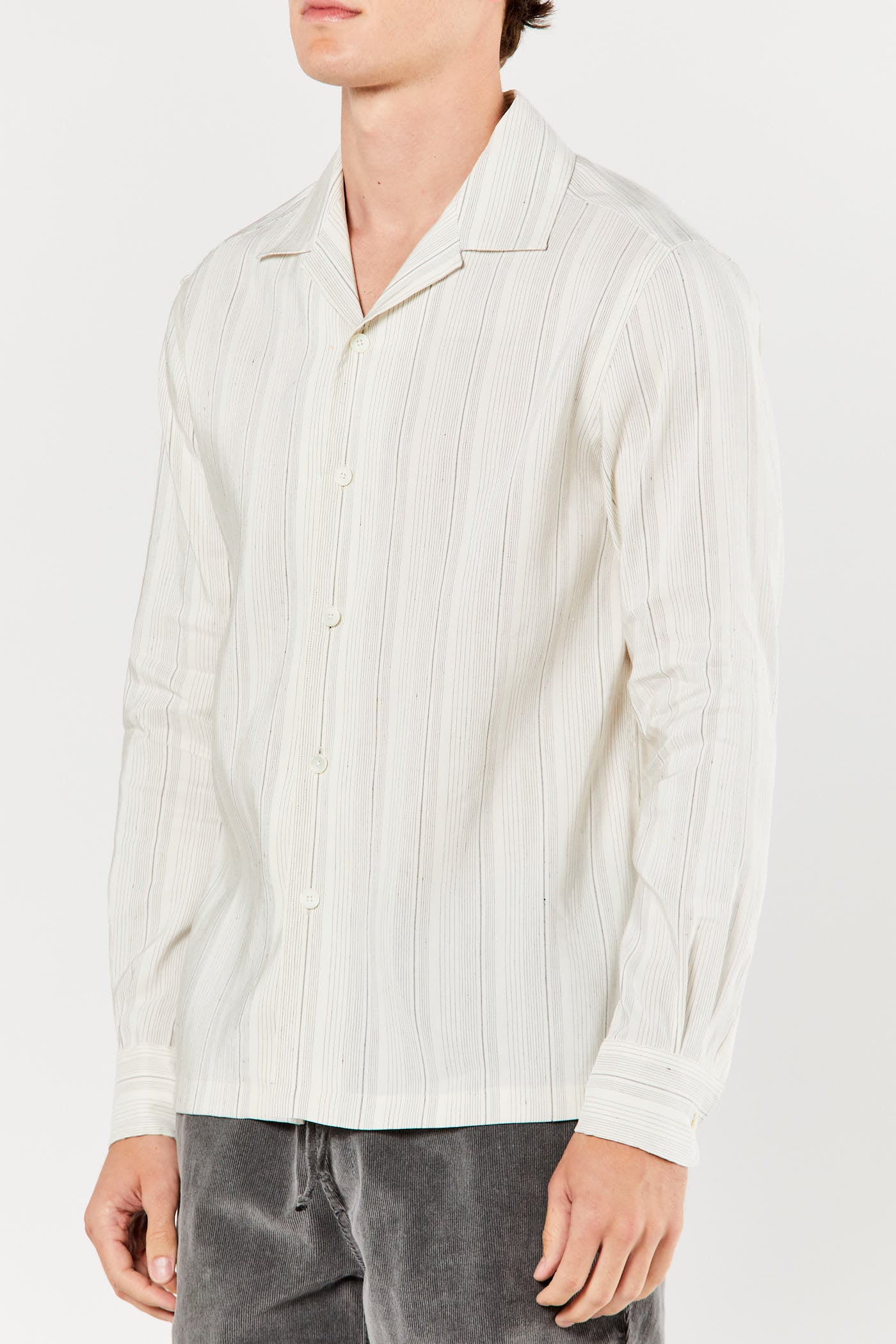 Ivory Silk & Linen Shirt