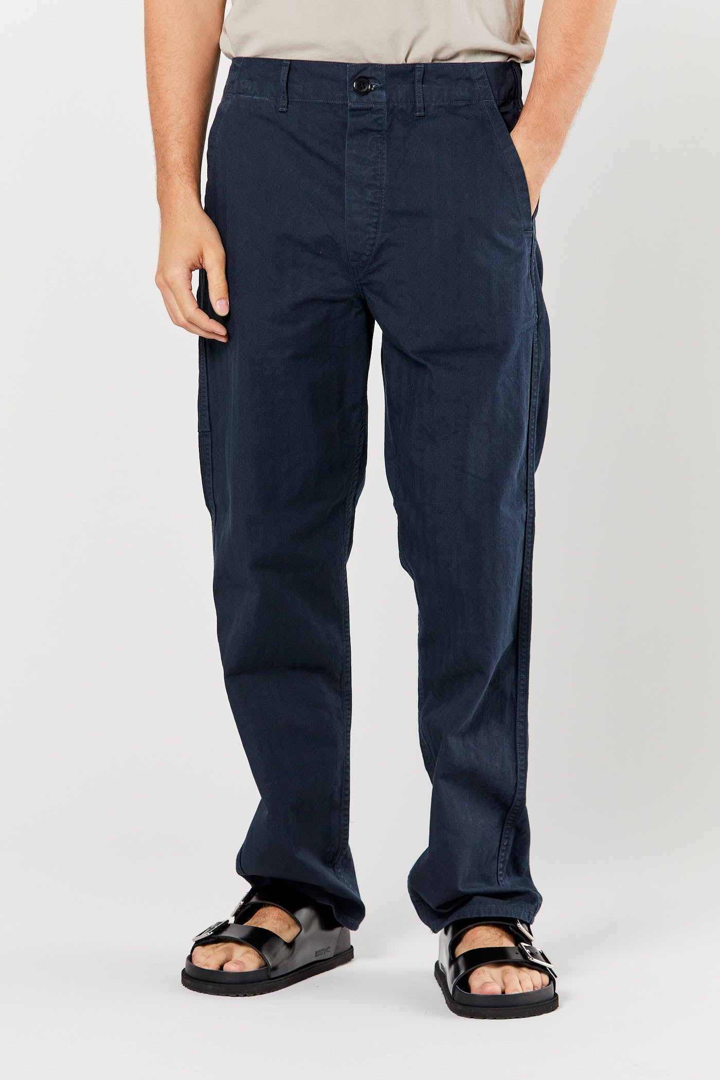 Navy French Work Pants