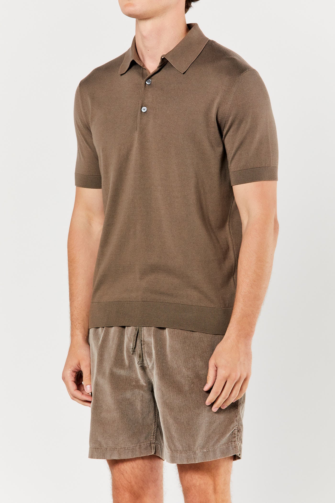 Brown Cotton Polo